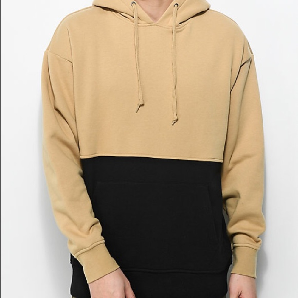 Zine Khaki & Black Sweatshirt Hoodie